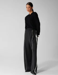 Front Zipper Barrel Fit Broek Zwart