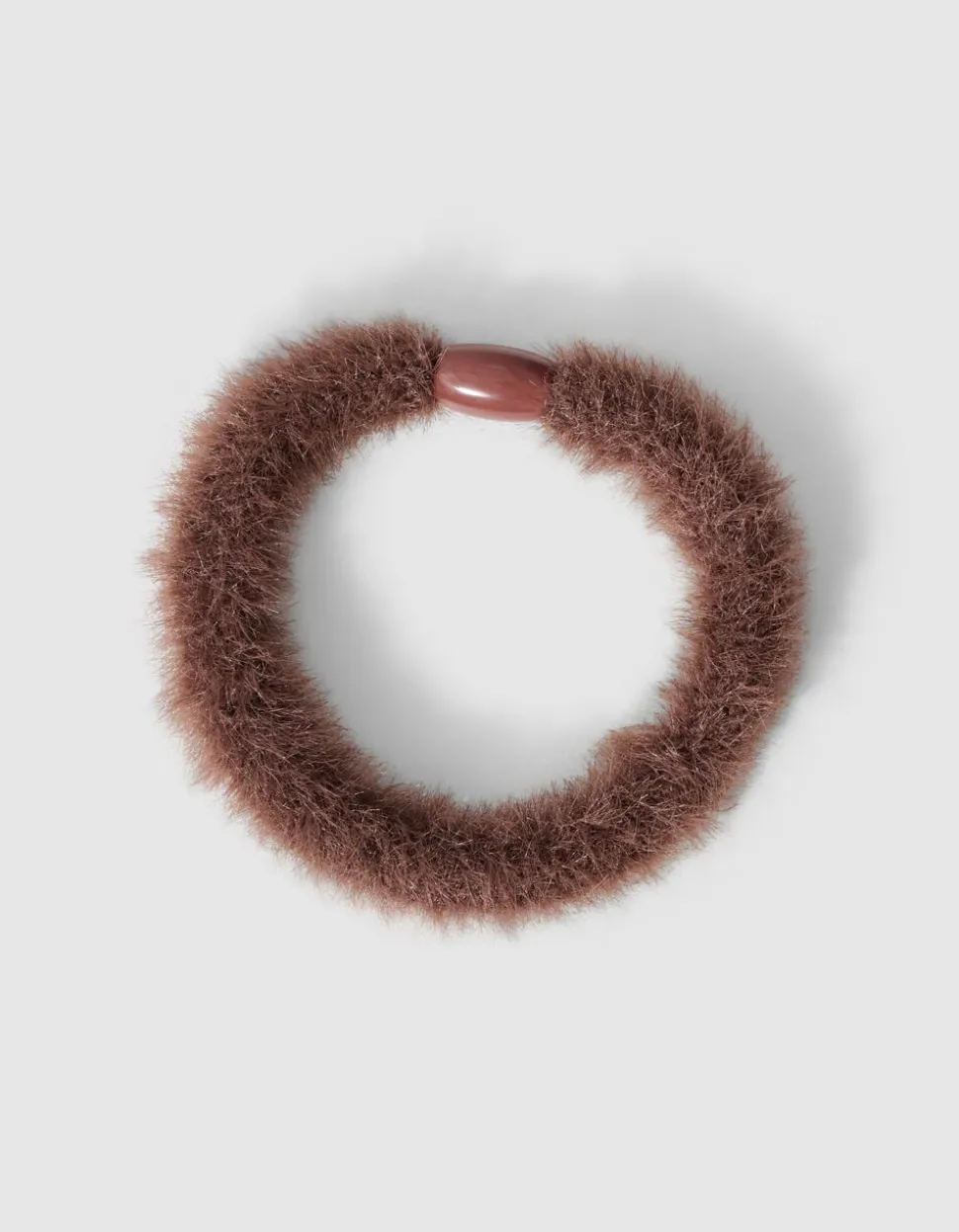 Furry Haarelastiek Donkerbruin