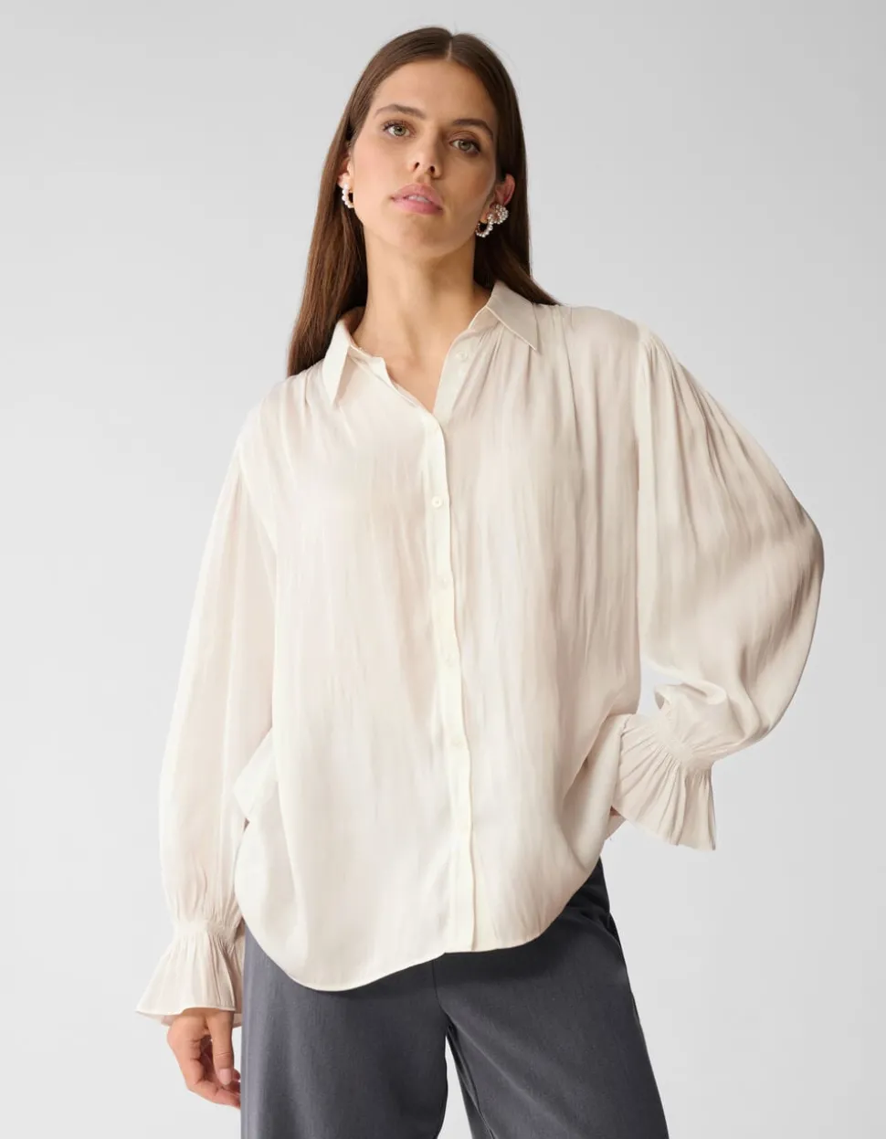 Gathering Blouse Gebroken Wit By Mieke