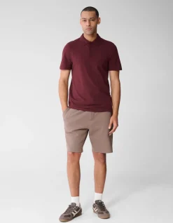 Gebreide Polo Donkerrood