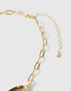 Gekleurde Stenen Ketting Goud