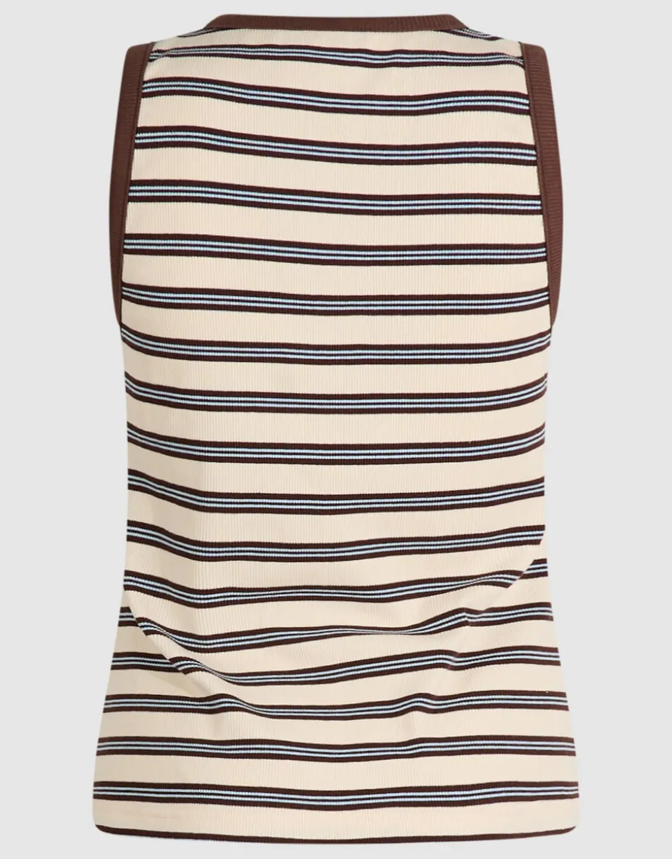Gestreept Label Singlet Gebroken Wit