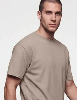 Gestreept Rib T-shirt Lichtgroen