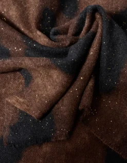 Glitter Leopard Sjaal Bruin/Zwart