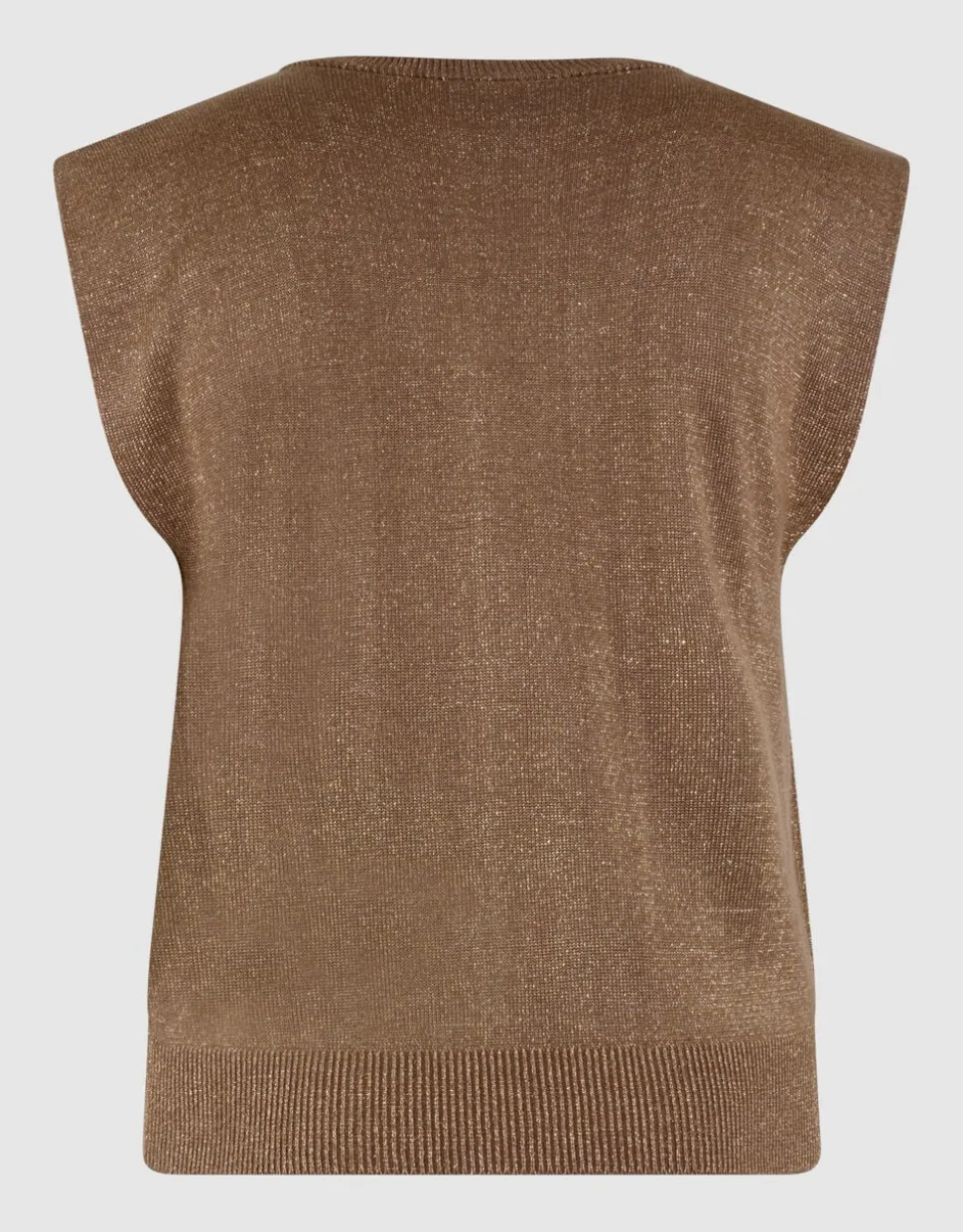 Glitter V-Neck Top Bruin