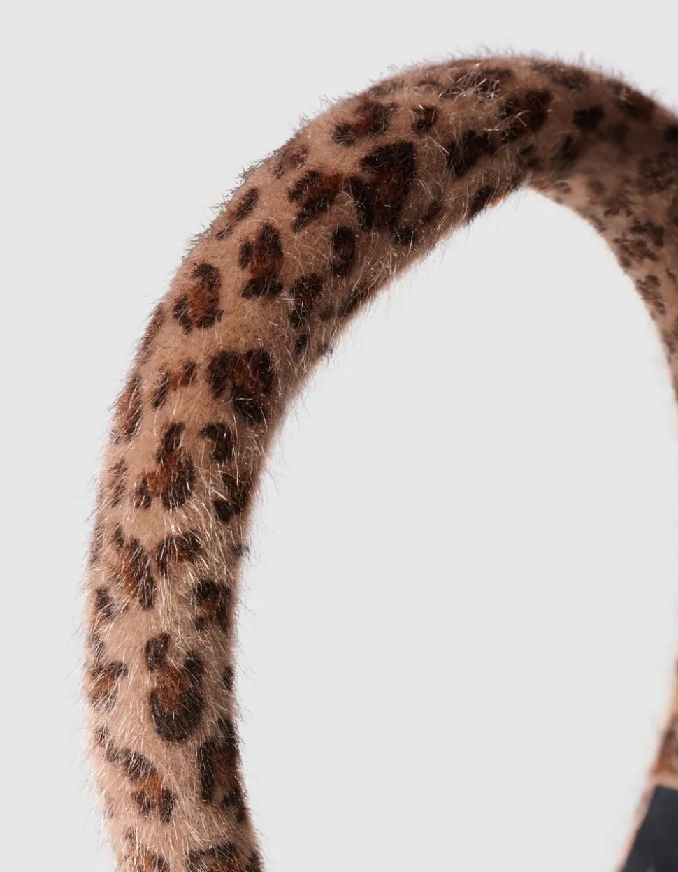 Hairy Leopard Haarband Bruin