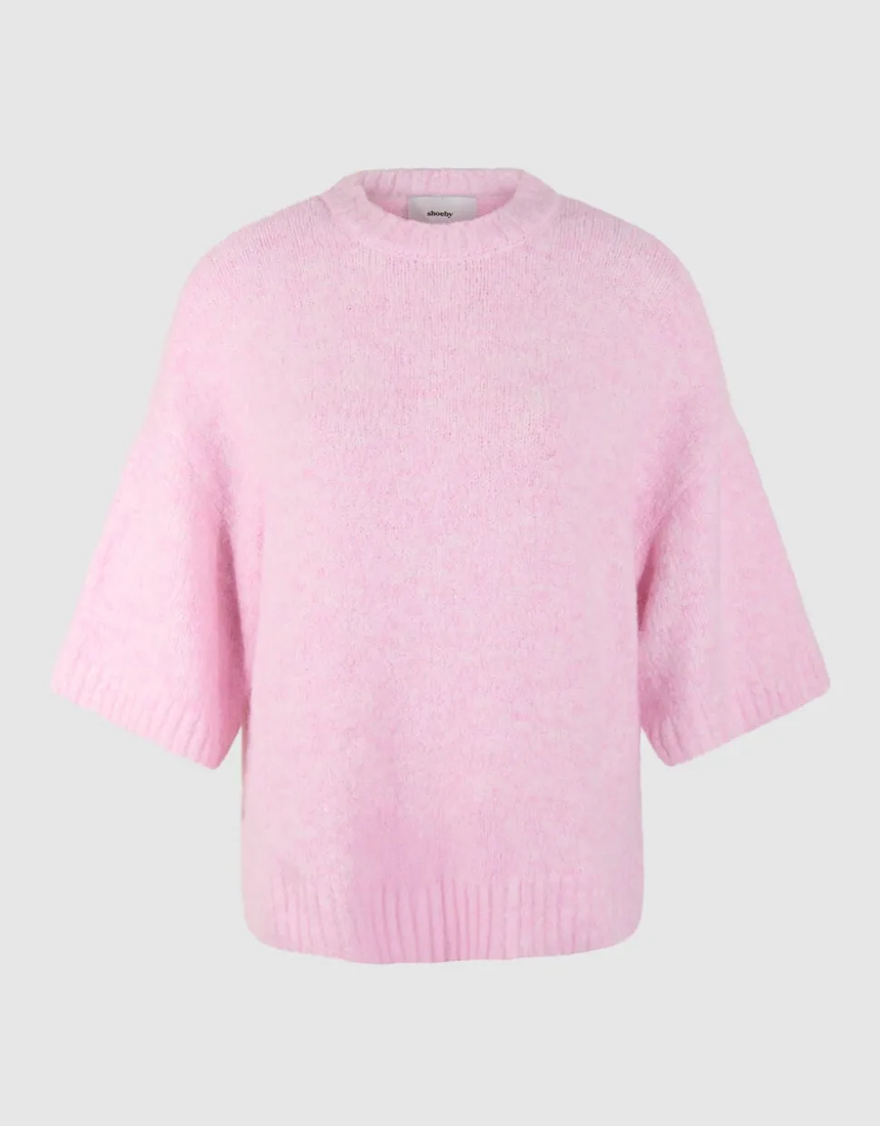 Hairy Short Sleeve Top Roze