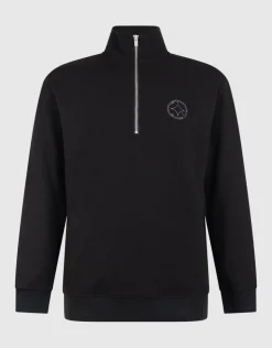 Half Zip Keper Sweater Zwart