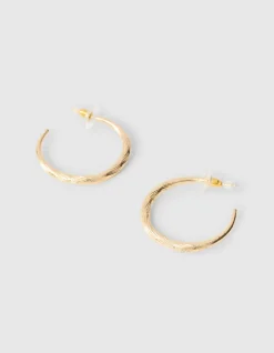 Hammerd Hoop Oorbellen Goud