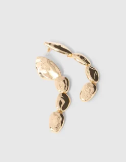 Hanging Stone Oorbellen Goud