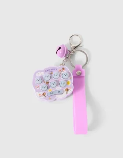 Happy Pop-it Sleutelhanger Paars