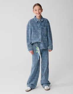 Heart Denim Blouse Blauw