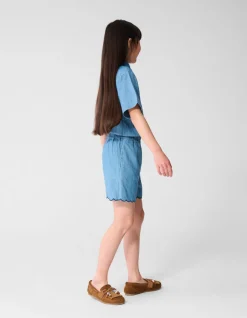 Heart Denim Jumpsuit Lichtblauw