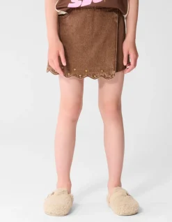 Heart Denim Skort Bruin