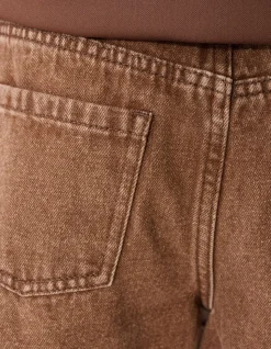 Heart Denim Skort Bruin