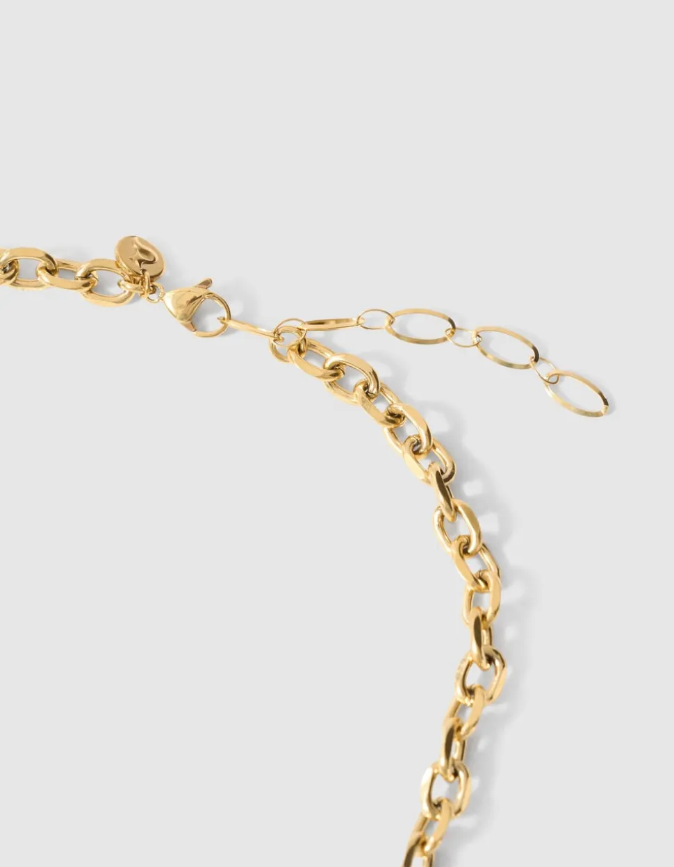Heart Oval Bedel Ketting Goud