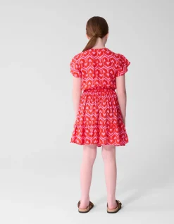 Heart Print Mini Jurk Roze