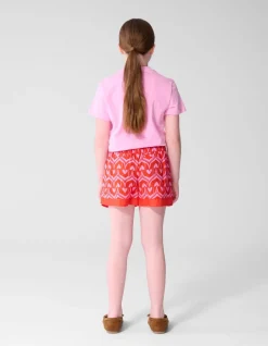 Heart Print Skort Roze/Rood
