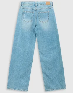 Heart Print Wide Leg Fit Jeans Blauw