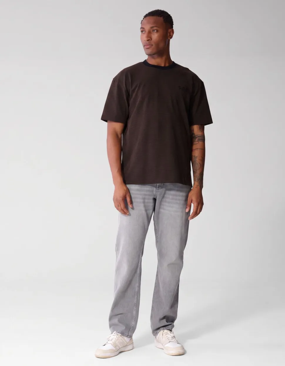 Honeycomb T-shirt Donkerbruin