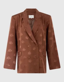 Jacquard Blazer Bruin