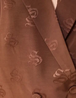 Jacquard Blazer Bruin
