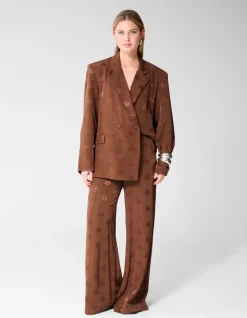 Jacquard Blazer Bruin