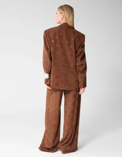 Jacquard Blazer Bruin