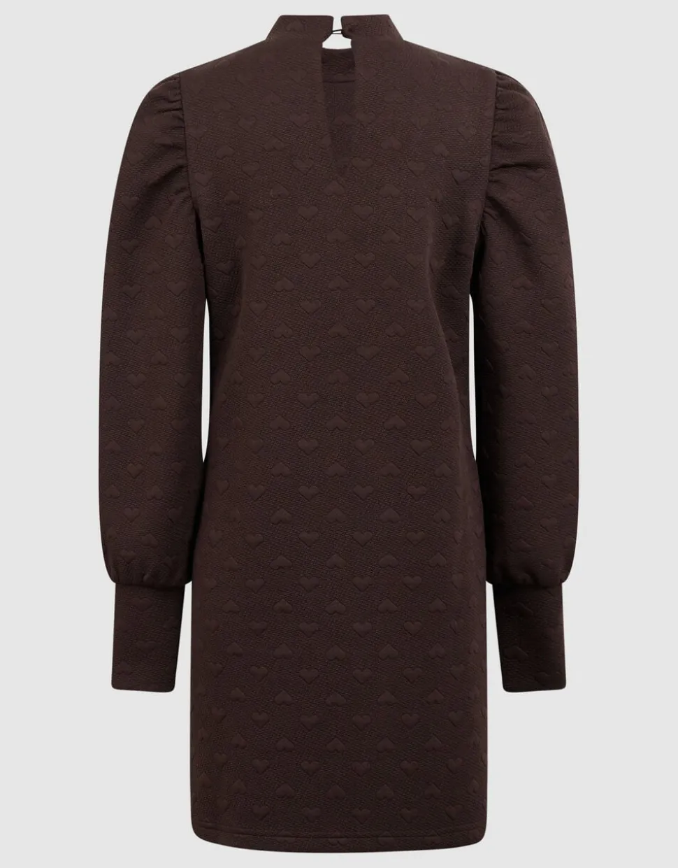 Jacquard Mini Jurk Donkerbruin