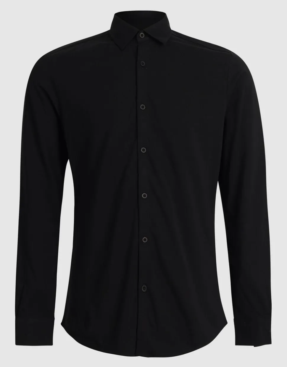 Jersey Overhemd Zwart
