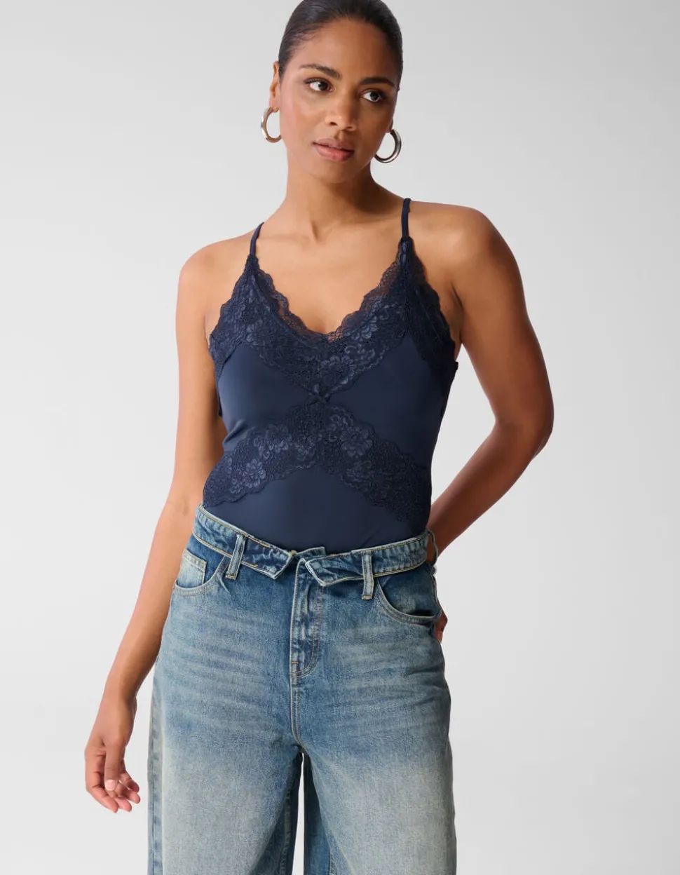 Kanten Body Donkerblauw