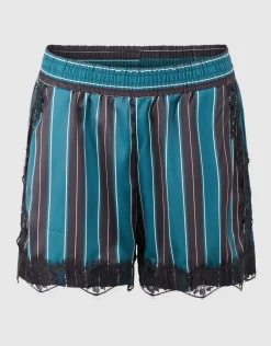 Kanten Stripe Short Petrol