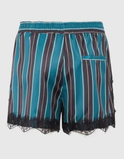 Kanten Stripe Short Petrol