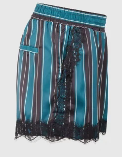 Kanten Stripe Short Petrol