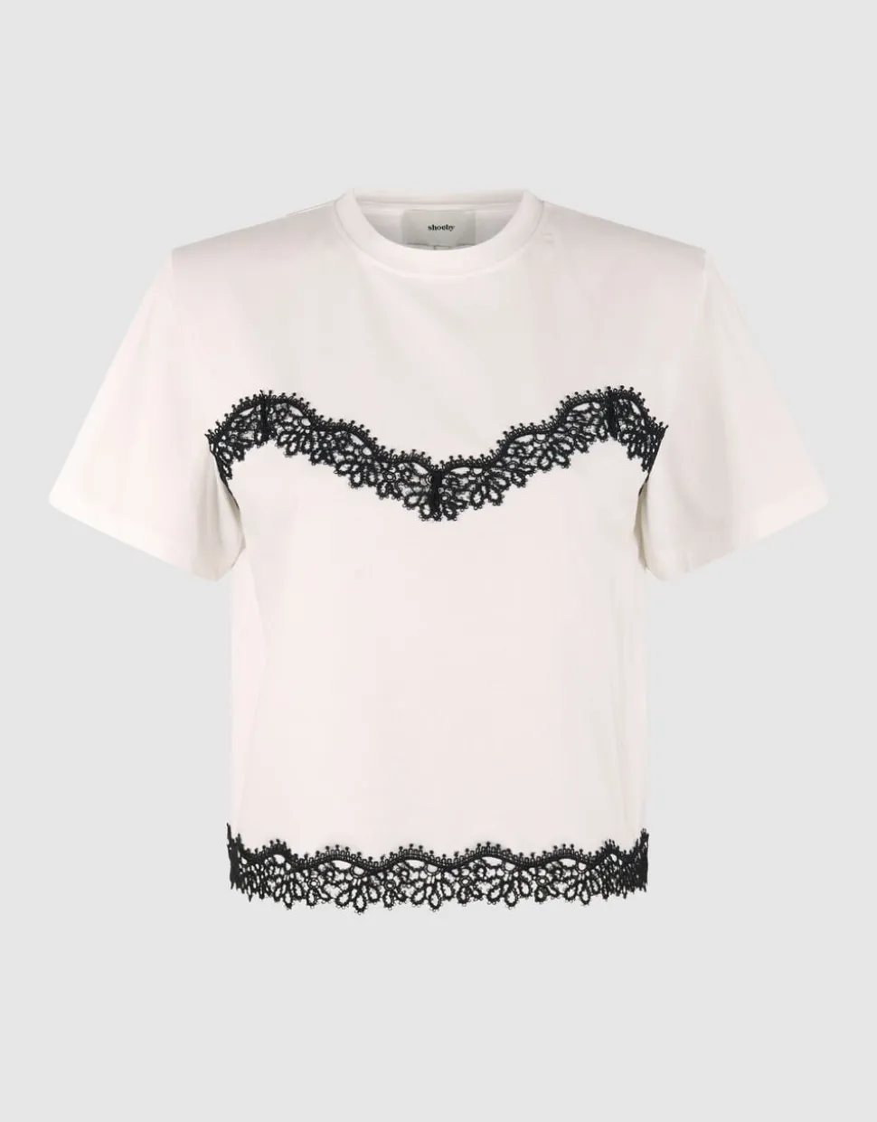 Kanten T-shirt Wit