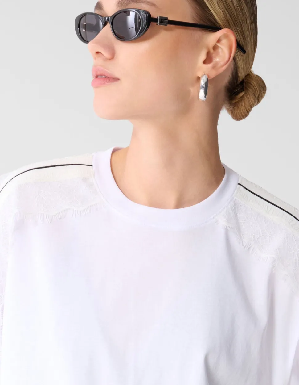 Kanten T-shirt Wit