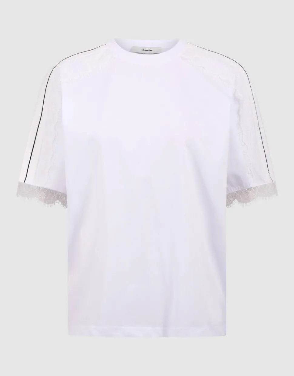 Kanten T-shirt Wit