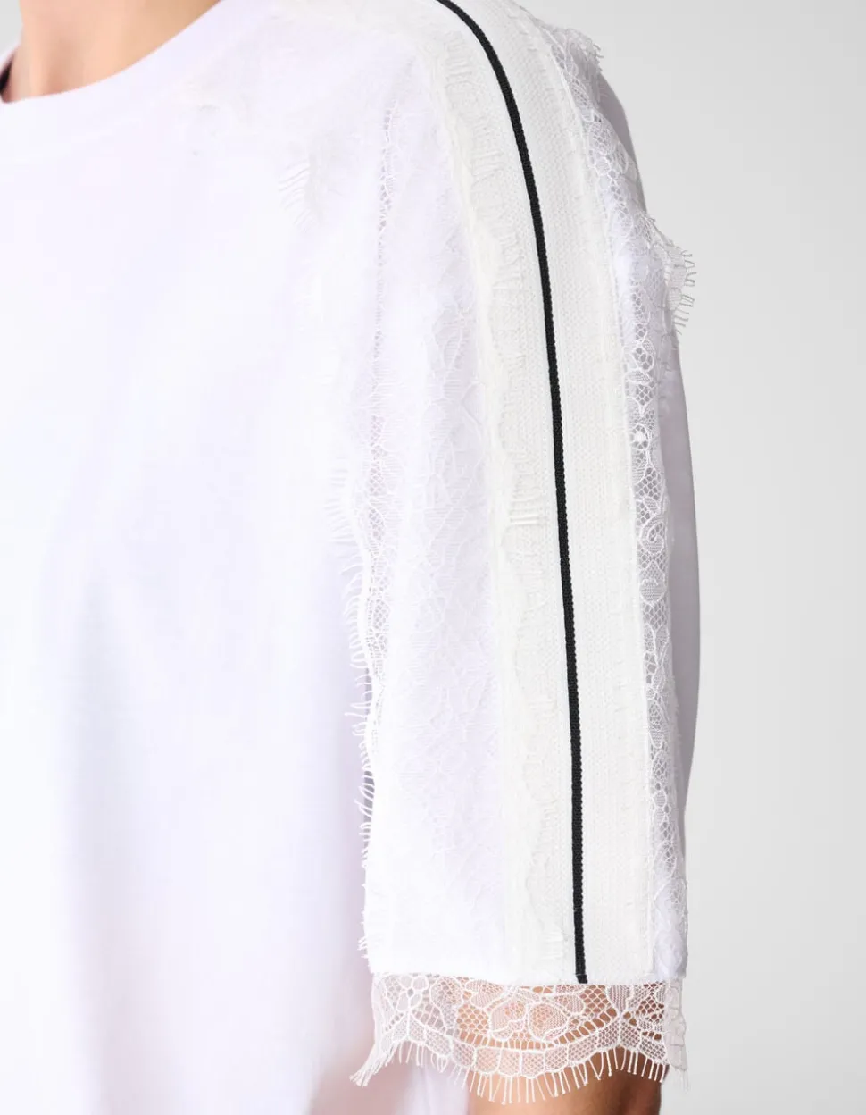 Kanten T-shirt Wit