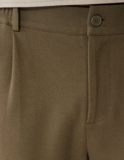 Keper Structuur Broek Donkergroen