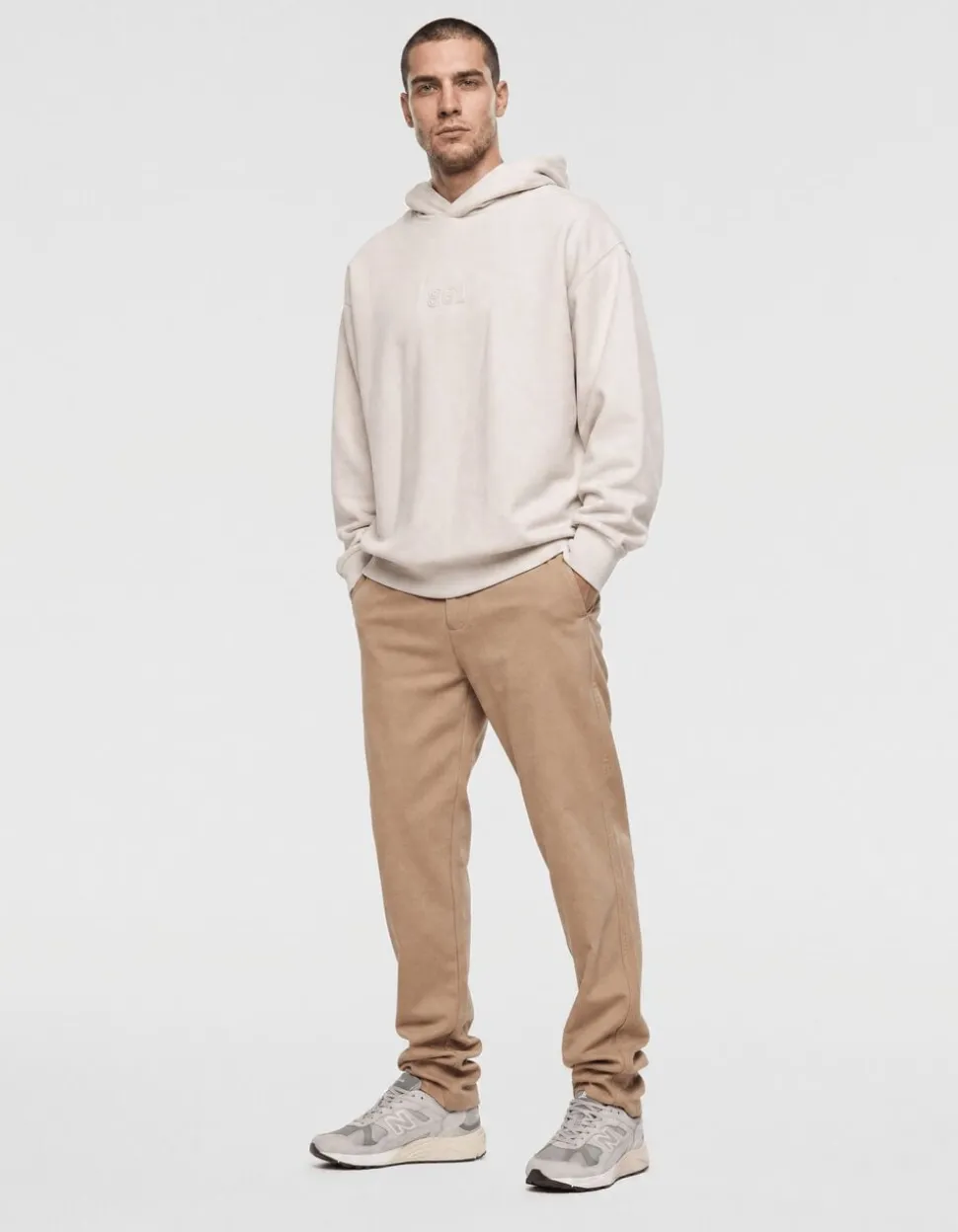 Keper Structuur Broek Lichtbruin