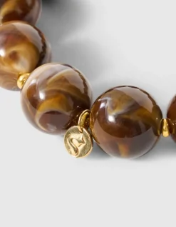 Kralen Armband Bruin
