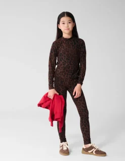 Leopard Longsleeve Top Bruin