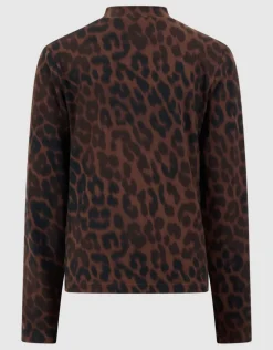 Leopard Longsleeve Top Bruin