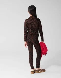 Leopard Longsleeve Top Bruin