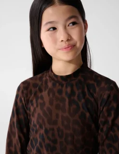 Leopard Longsleeve Top Bruin
