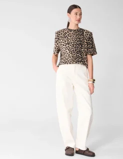 Leopard Padded T-shirt Bruin