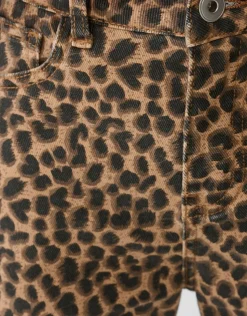 Leopard Straight Fit Broek Bruin