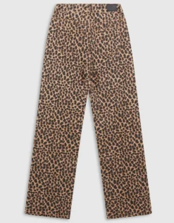 Leopard Straight Fit Broek Bruin