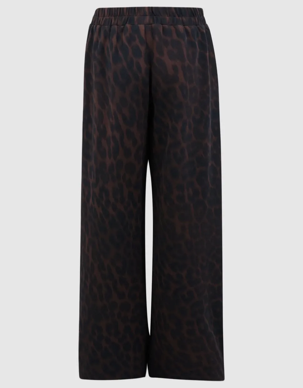 Leopard Stripe Wide Leg Fit Broek Donkerbruin