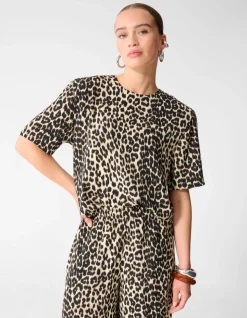 Leopard Twist Top Bruin